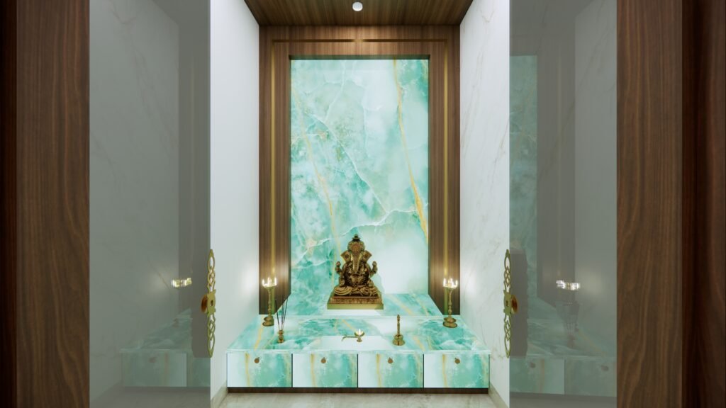 Modern pooja room designed by Saventure Infra Tech LLP